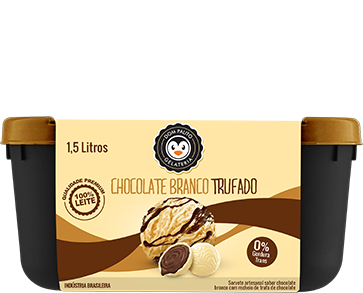 Sorvete Chocolate Branco com Trufado (1,5L)